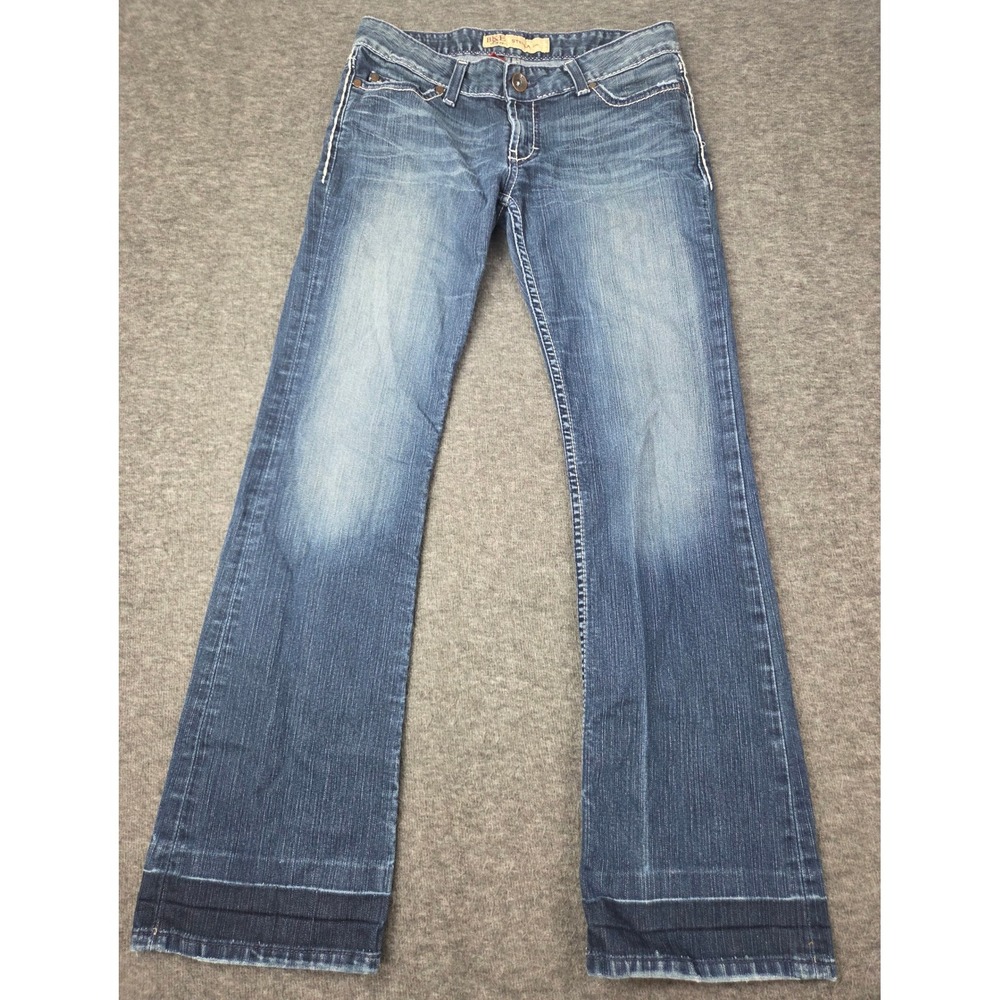 BKE Jeans Womens 30 Blue Stella Bootcut Low Rise Stretch Contrast Stitch 0108